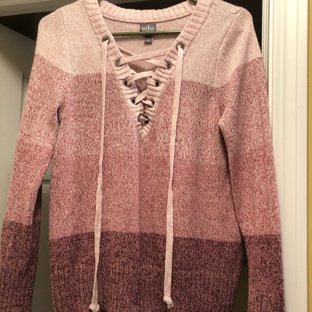 Women’s multicolored pink sweater!!
